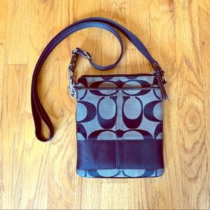 Black & Gray Coach Crossbody Bag